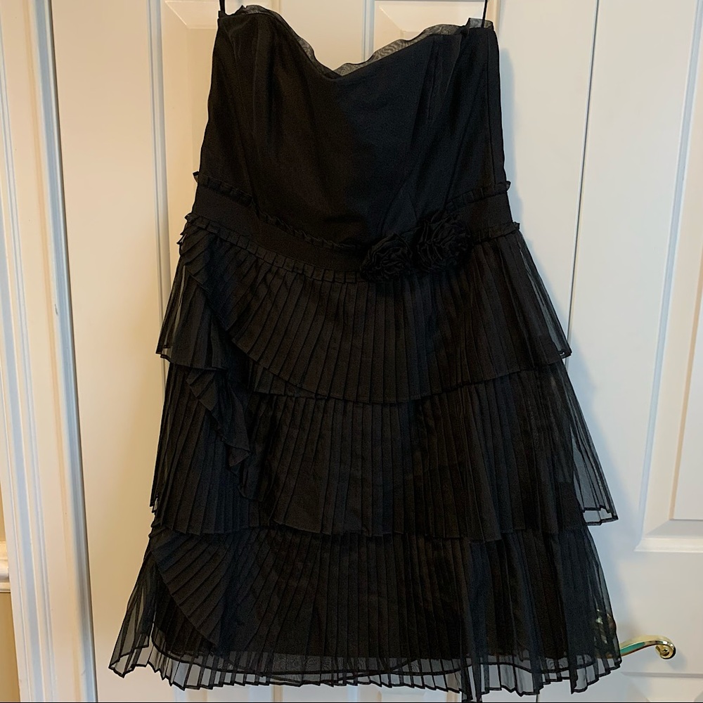 🔥SALE🔥 NWT White House Black Market Strapless Black Dress Women’s 10 WHBM $178